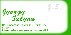 gyorgy sulyan business card